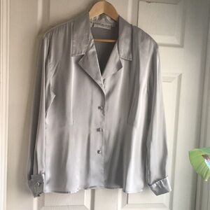 JH Collectibles Silver Blouse Top